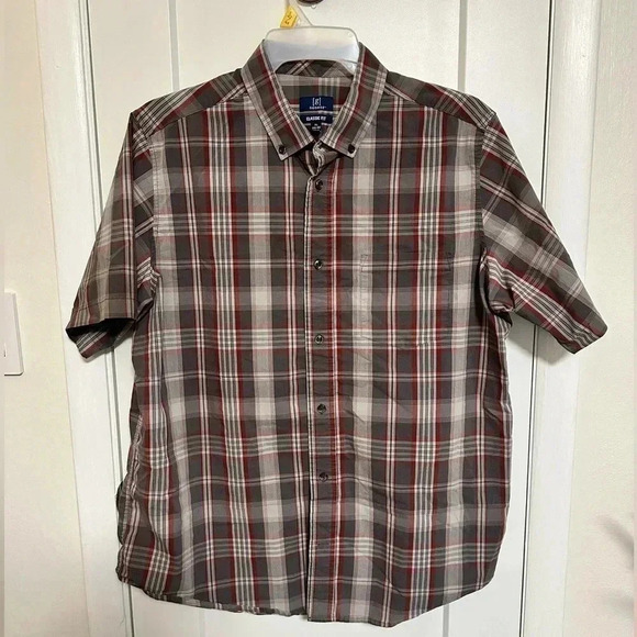 Men’s Casual Button Up.‎ Short Sleeve  XL NWOT - Picture 1 of 4